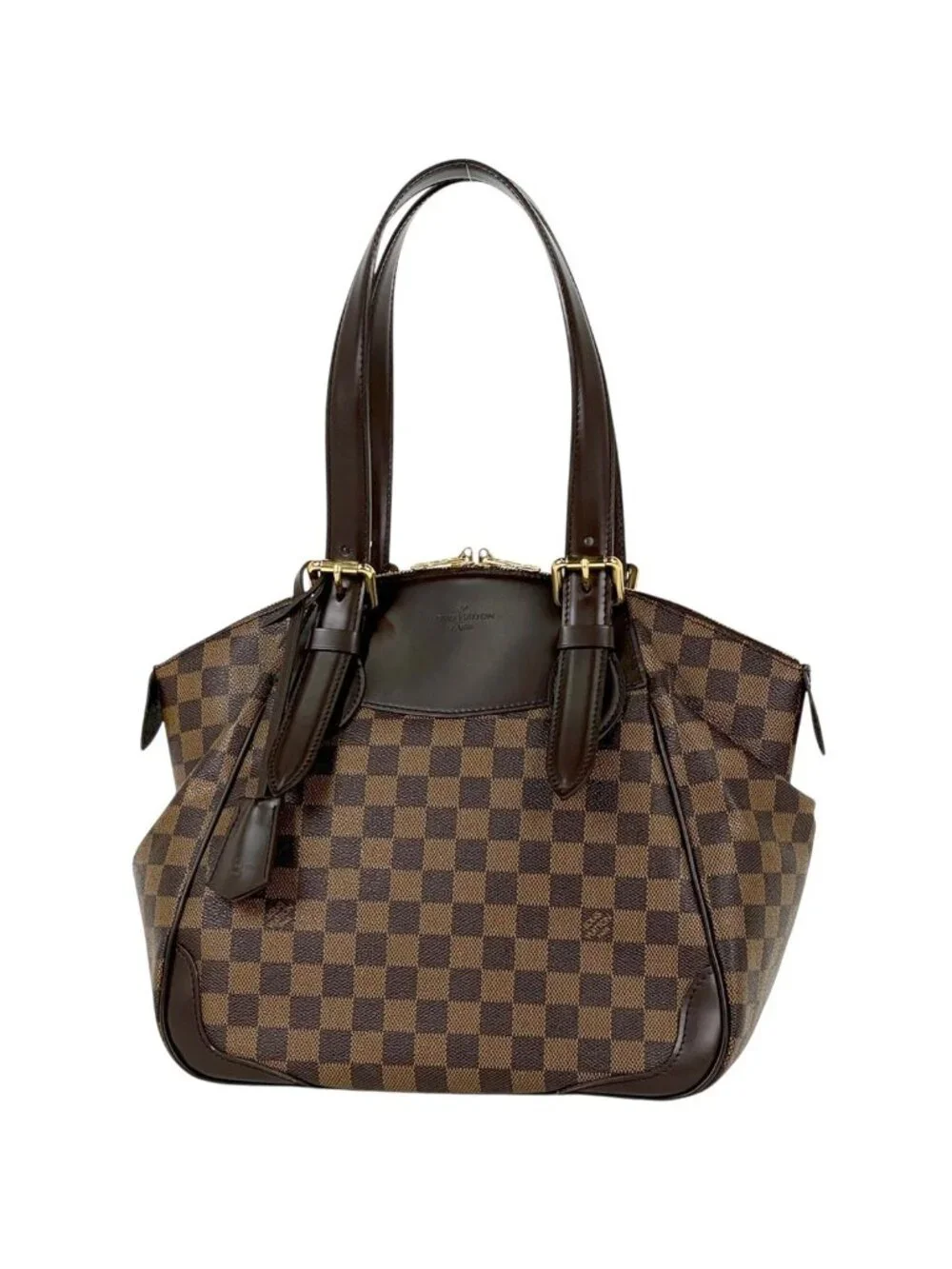 Louis Vuitton Verona MM Tote Shoulder Bag Damier Brown